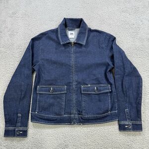 Lee Work Wear Women's Denim Size S Long Sleeve Blue Jean Jacket Full‎ Zip